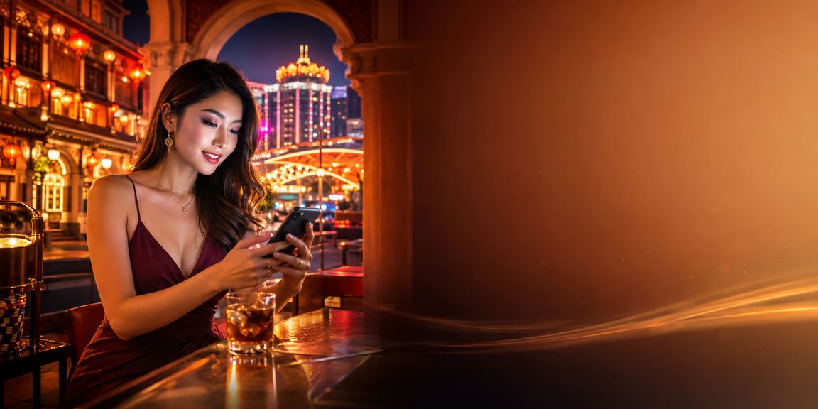 Paparan aplikasi 47150 di telefon pintar dengan latar Genting Highlands